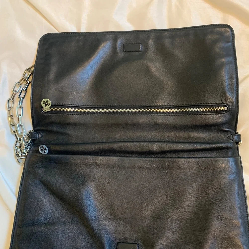 Tory Burch Black/Cream Pattern Handbag